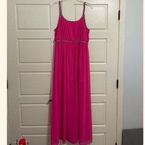HOT PINK MAXI DRESS LARGE
